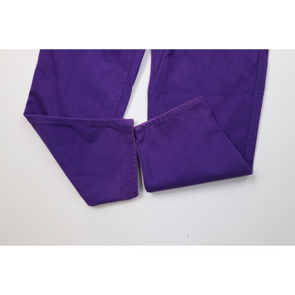 Deadstock Vintage 90s Streetwear Mens 31x34 Baggy Fit Skateboard Jeans Purple - Picture 5 of 11